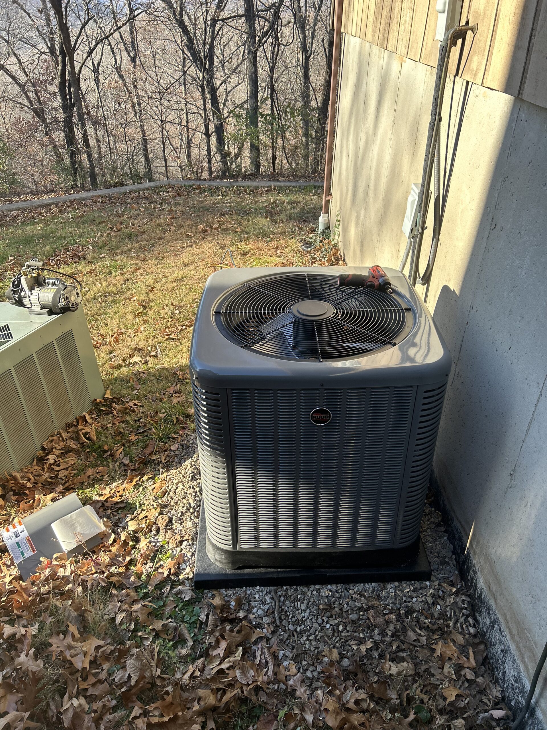 AC installation by Liberty Heating Cooling and Plumbing