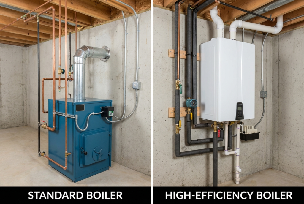Choosing Between Standard and High-Efficiency Boilers