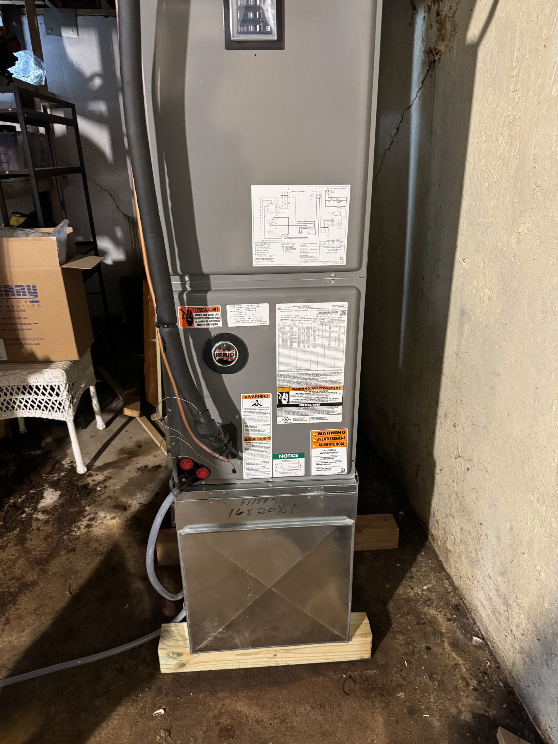 Furnace installation by Liberty Heating Cooling and Plumbing