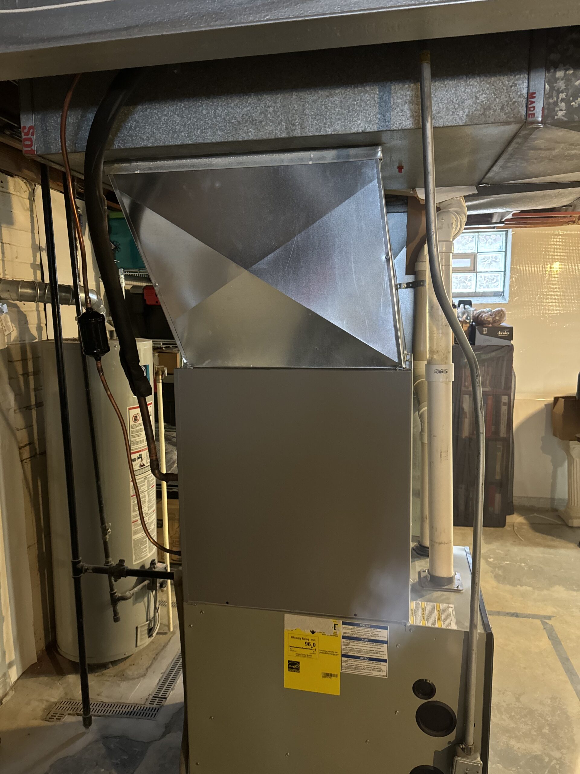 Furnace installation by Liberty Heating Cooling and Plumbing