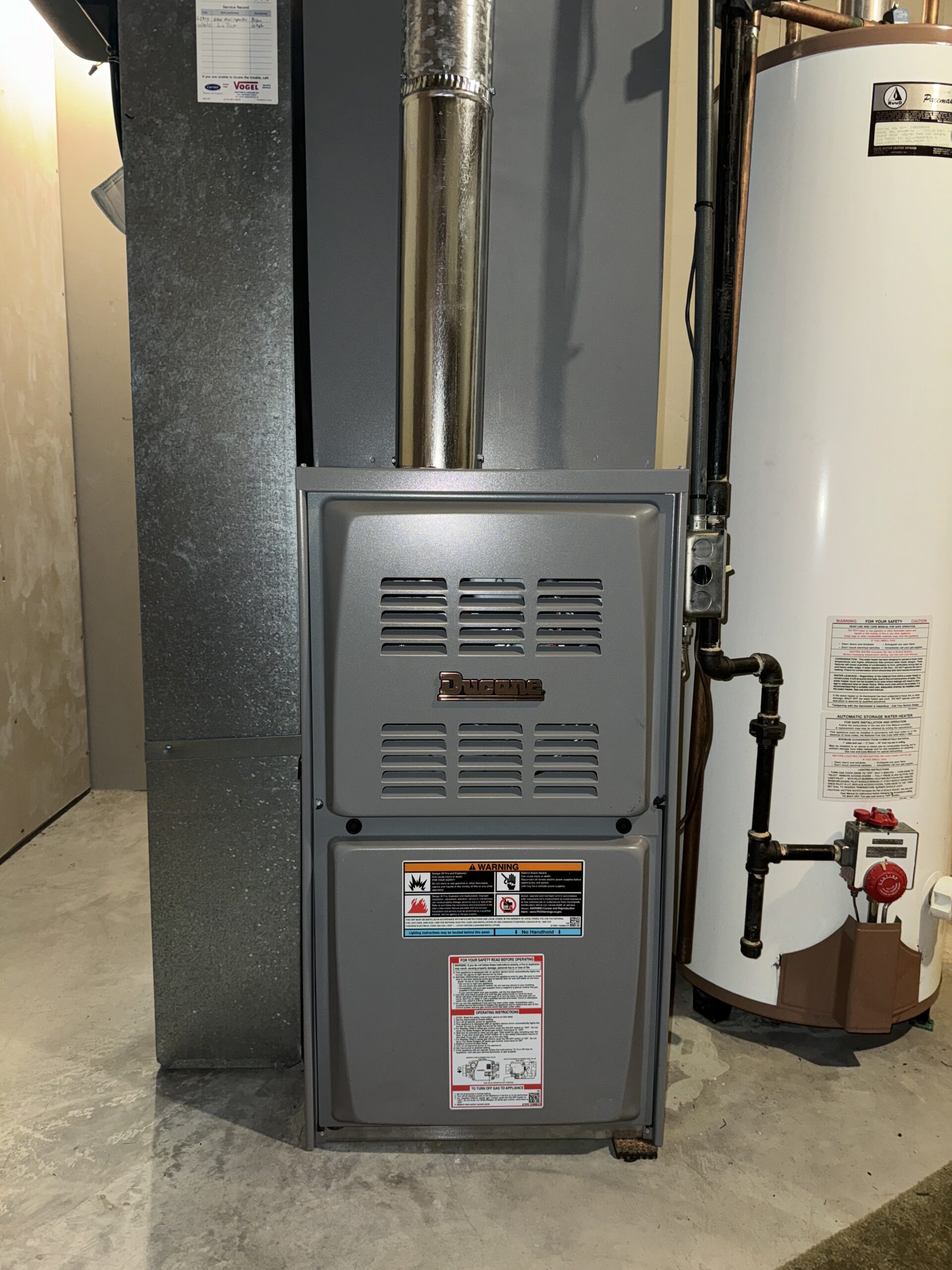 Furnace installation by Liberty Heating Cooling and Plumbing