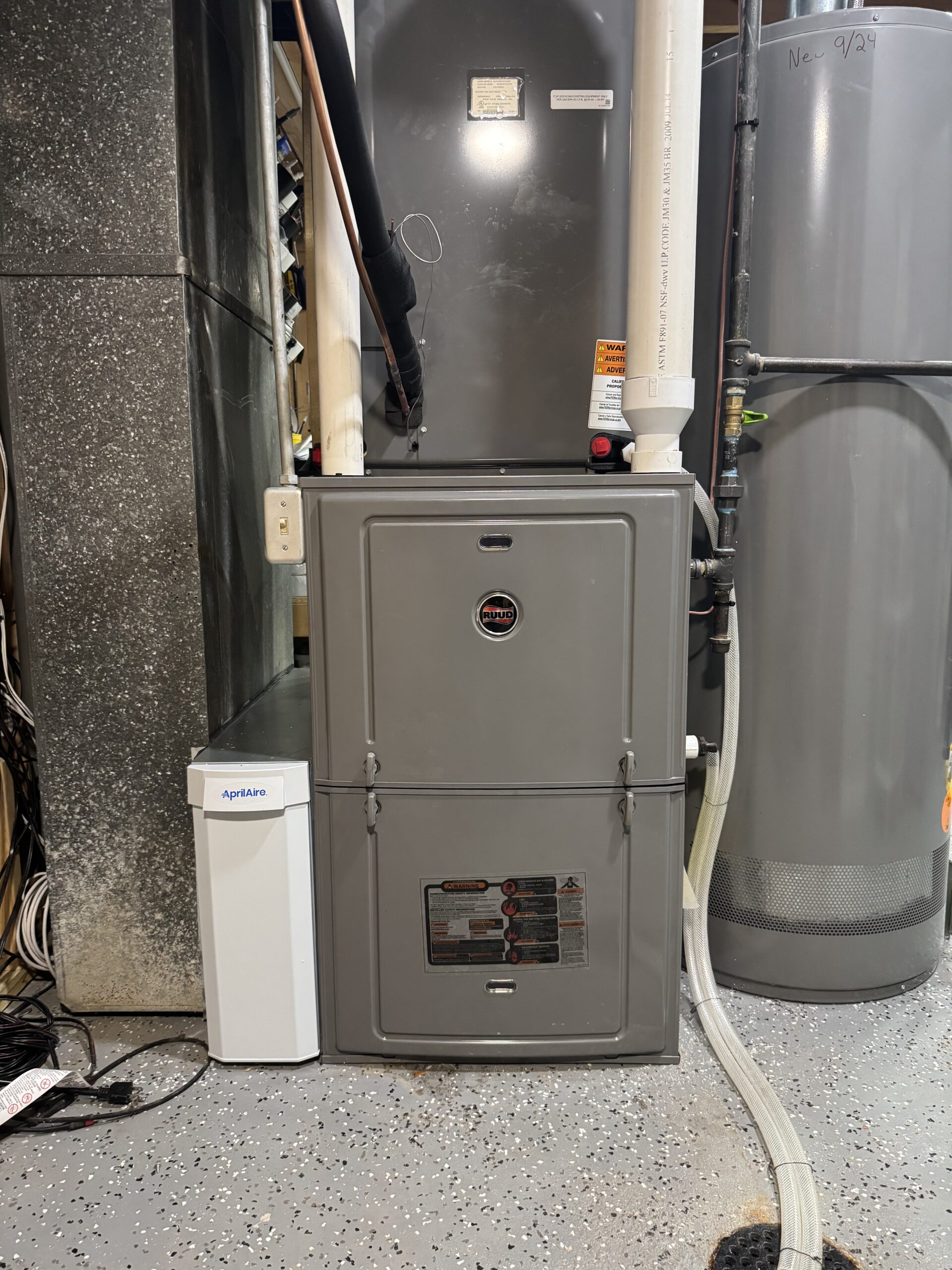 Furnace installation by Liberty Heating Cooling and Plumbing
